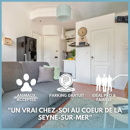 Le Garibaldi - Ideal Pro & Couple - Parking Gratuit - Centre - Animaux Acceptes - 5min A Pied Du Port - Commerces - 10min En Voiture - Wifi Hd - Bao Location * La Seyne-sur-Mer