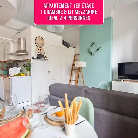 公寓 Le Garibaldi - Ideal Couple & Pro- Animaux Acceptes - 5min A Pied Du Port - Centre - Commerces - 10min En Voiture - Wifi Hd - Parking Gratuit Dans La Rue 滨海拉塞讷