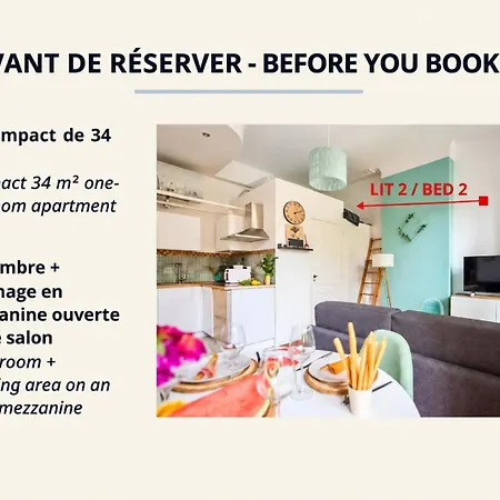 Apartament Le Garibaldi - Ideal Couple & Pro- Animaux Acceptes - 5min A Pied Du Port - Centre - Commerces - 10min En Voiture - Wifi Hd - Parking Gratuit Dans La Rue